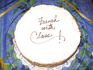 French with Class cake
